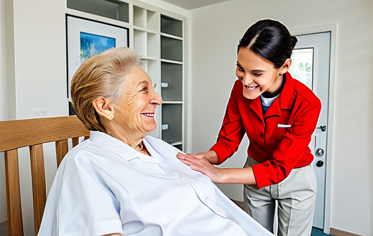 치매관리사 연봉 협상 성공 사례 - **

"A professional caregiver, fully clothed in appropriate uniform, assisting a senior citizen in a...