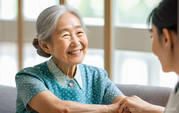 치매관리사 자격증 시험 합격률 통계 - A compassionate Japanese female Dementia Care Specialist (認知症ケア専門士) in a clean, professional uniform...